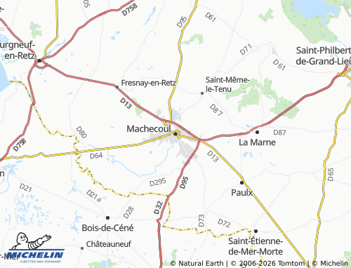 MICHELIN Machecoul-Saint-Même map - ViaMichelin