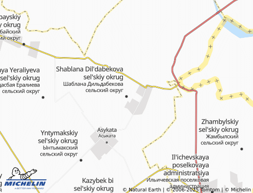 MICHELIN Shablana Dil'dabekova sel'skiy okrug map - ViaMichelin