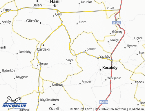 MICHELIN Yayvan map - ViaMichelin