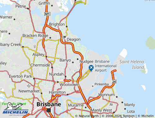 MICHELIN-Landkarte Nudgee - ViaMichelin