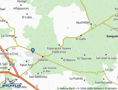 MICHELIN Esperanza, Nueva Esperanza map - ViaMichelin