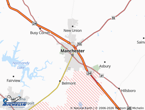 Carte MICHELIN Manchester - ViaMichelin