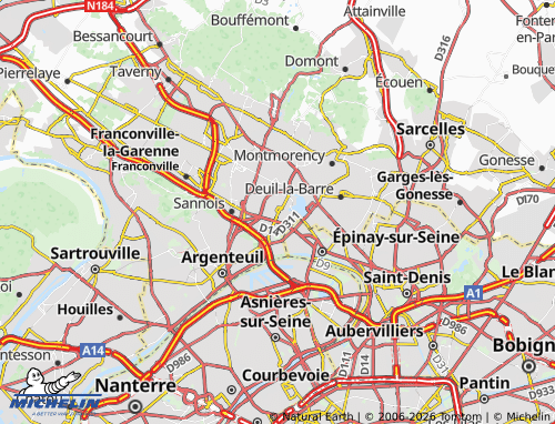 Mapa MICHELIN Saint-Gratien - ViaMichelin