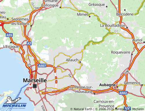 Mappa MICHELIN Plan-de-Cuques - ViaMichelin