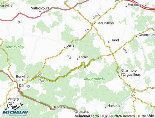 MICHELIN Escles map - ViaMichelin