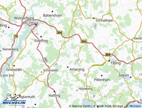 MICHELIN Asham map - ViaMichelin