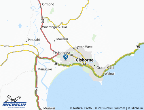 Mapa MICHELIN Te Hapara - ViaMichelin