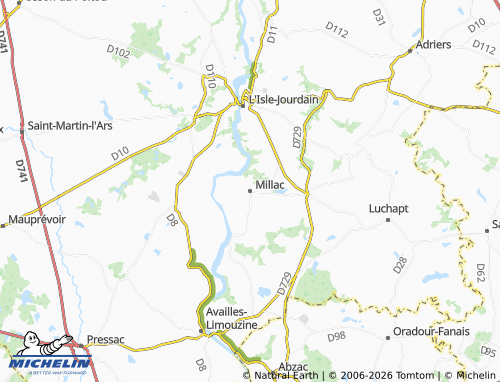 Mapa MICHELIN Millac - ViaMichelin