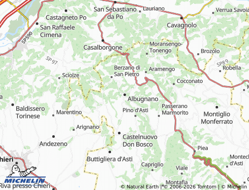 Carte MICHELIN Albugnano - ViaMichelin