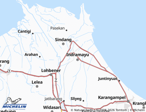 Carte MICHELIN Pekandangan - ViaMichelin