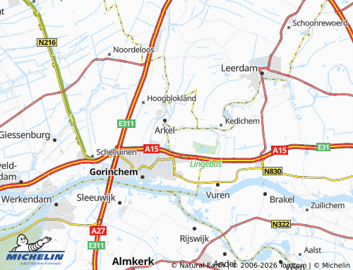 Kaart MICHELIN Spijk - ViaMichelin