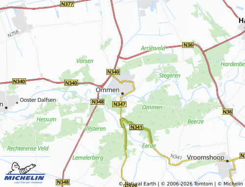 MICHELIN-Landkarte Ommen - ViaMichelin