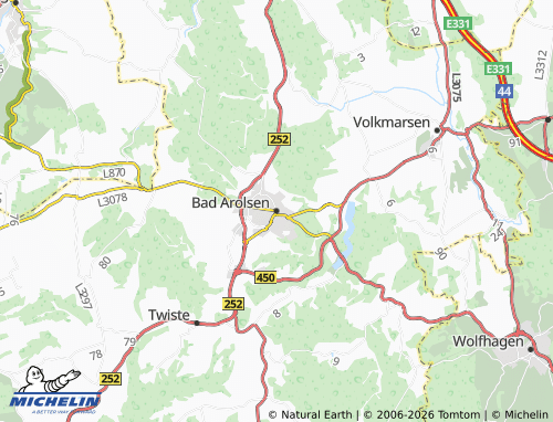 MICHELIN Bad Arolsen map - ViaMichelin