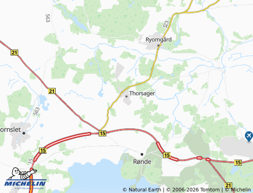 Kaart MICHELIN Thorsager - ViaMichelin