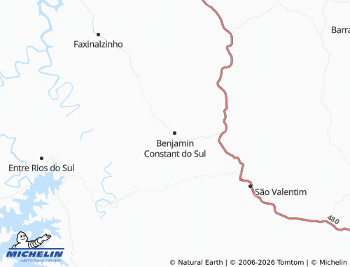 Mappa MICHELIN Benjamin Constant do Sul - ViaMichelin