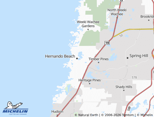 Mapa MICHELIN Hernando Beach - ViaMichelin