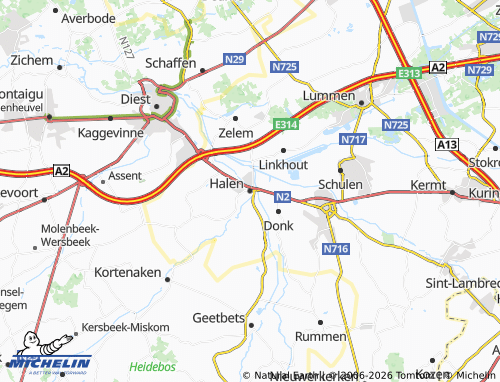 MICHELIN Halen map - ViaMichelin