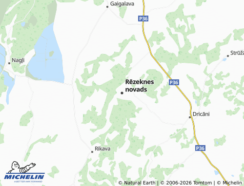 Mapa MICHELIN Rēzeknes novads - ViaMichelin