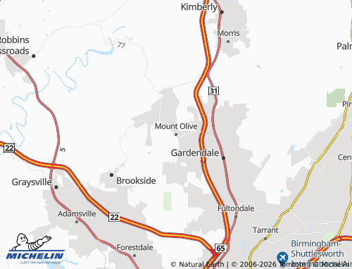 Mapa MICHELIN Mount Olive - ViaMichelin