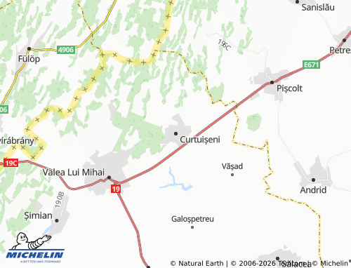 Mappa MICHELIN Curtuișeni - ViaMichelin