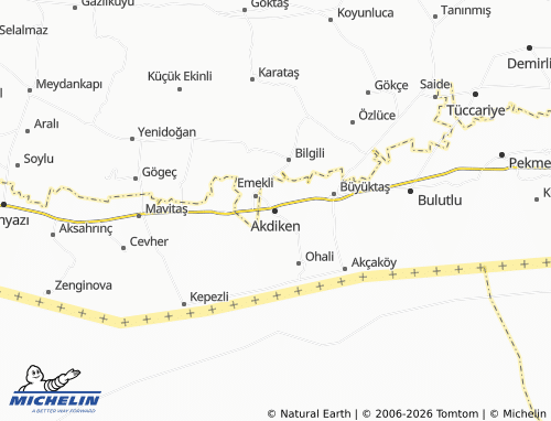 MICHELIN Akdiken map - ViaMichelin