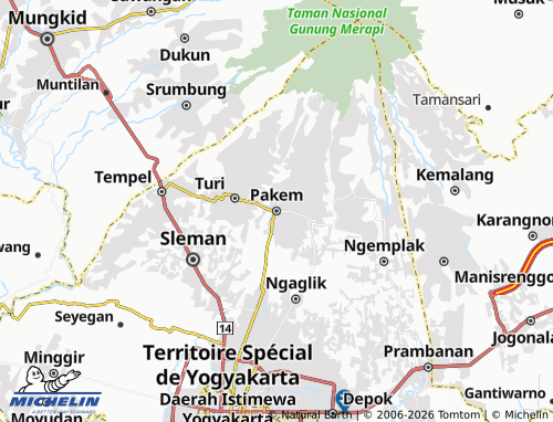Mappa MICHELIN Pakem - ViaMichelin