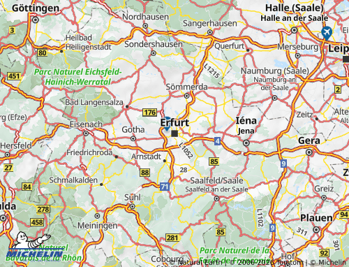 MICHELIN Thuringia map - ViaMichelin