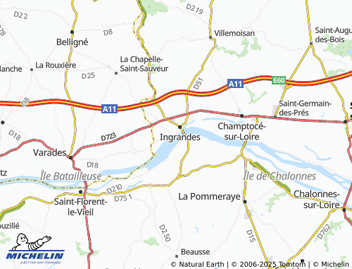 MICHELIN Le Fresne-sur-Loire map - ViaMichelin
