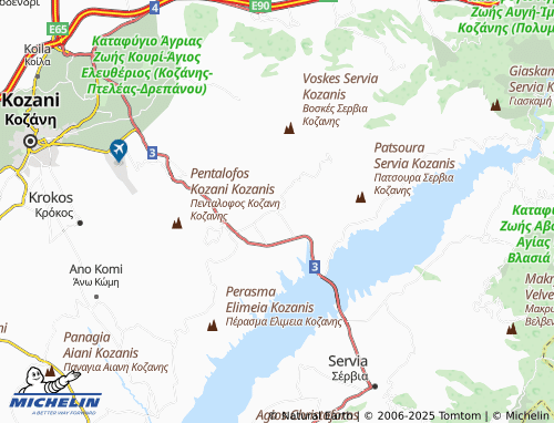 MICHELIN Roditis map - ViaMichelin