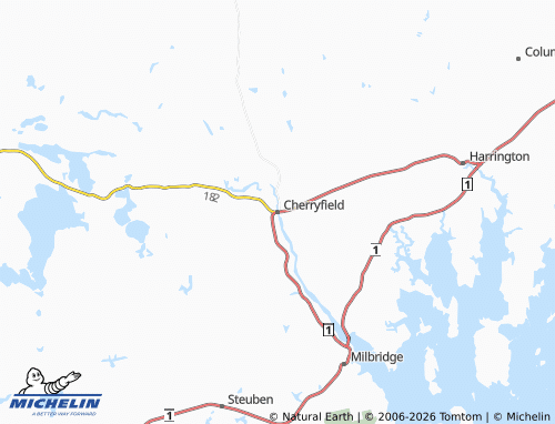 Mapa MICHELIN Cherryfield - ViaMichelin