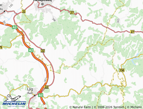 Mapa MICHELIN Brajkovac - ViaMichelin
