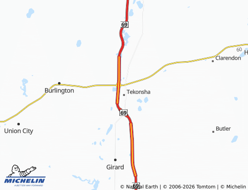 Mapa MICHELIN Tekonsha - ViaMichelin