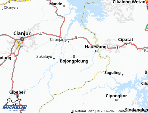 Carte MICHELIN Bojongpicung - ViaMichelin
