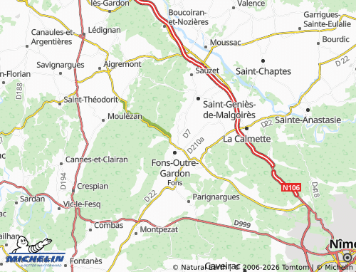 Mappa MICHELIN Saint-Bauzély - ViaMichelin