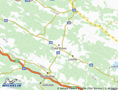 MICHELIN-Landkarte Cista Provo - ViaMichelin
