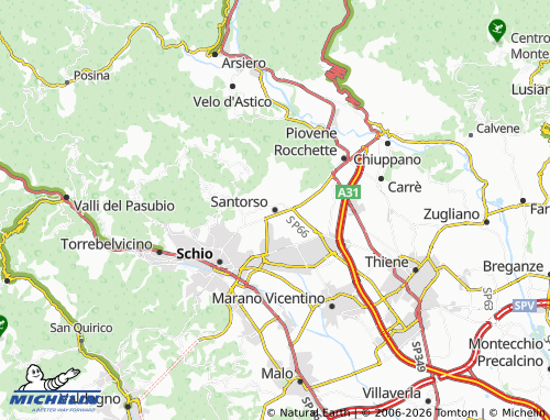 Mappa MICHELIN Santorso - ViaMichelin