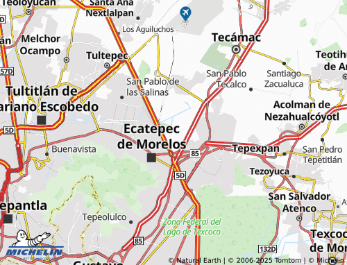 Mapa MICHELIN Héroes Tecámac II Bosques Sección IV - ViaMichelin
