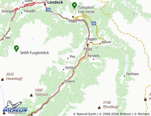 MICHELIN Fisser-Höfe map - ViaMichelin