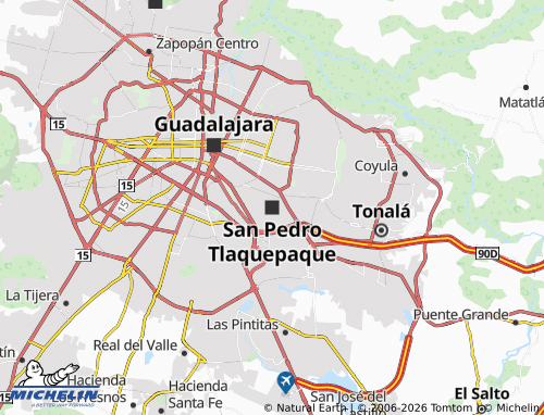 Mappa MICHELIN San Pedro Tlaquepaque - ViaMichelin