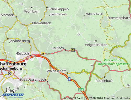 Mapa MICHELIN Laufach - ViaMichelin