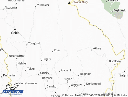MICHELIN Gökçepınar map - ViaMichelin