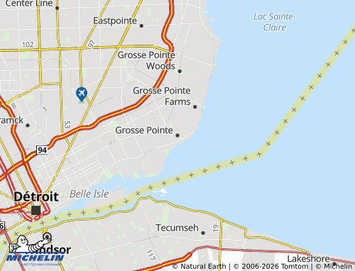 Mapa MICHELIN Grosse Pointe - ViaMichelin
