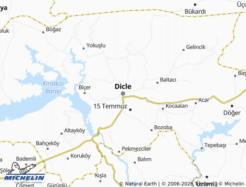 MICHELIN-Landkarte Dicle - ViaMichelin