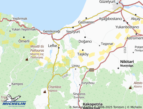 MICHELIN Agios Nikolaos Soleas map - ViaMichelin