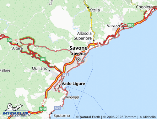 Mappa MICHELIN Savona - ViaMichelin