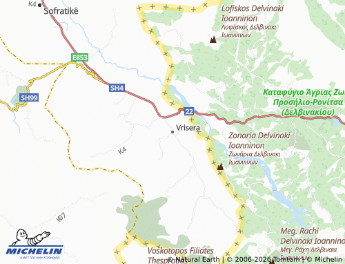 Mappa MICHELIN Vrisera - ViaMichelin