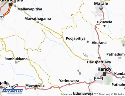 MICHELIN Pavulpawa map - ViaMichelin