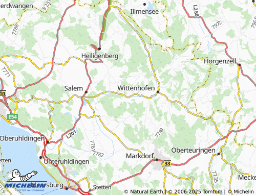 MICHELIN Mennwangen map - ViaMichelin