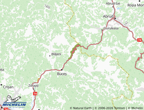 Mapa MICHELIN Buceș-Vulcan - ViaMichelin