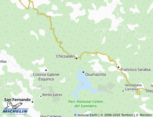 Mapa MICHELIN Chicoasén - ViaMichelin